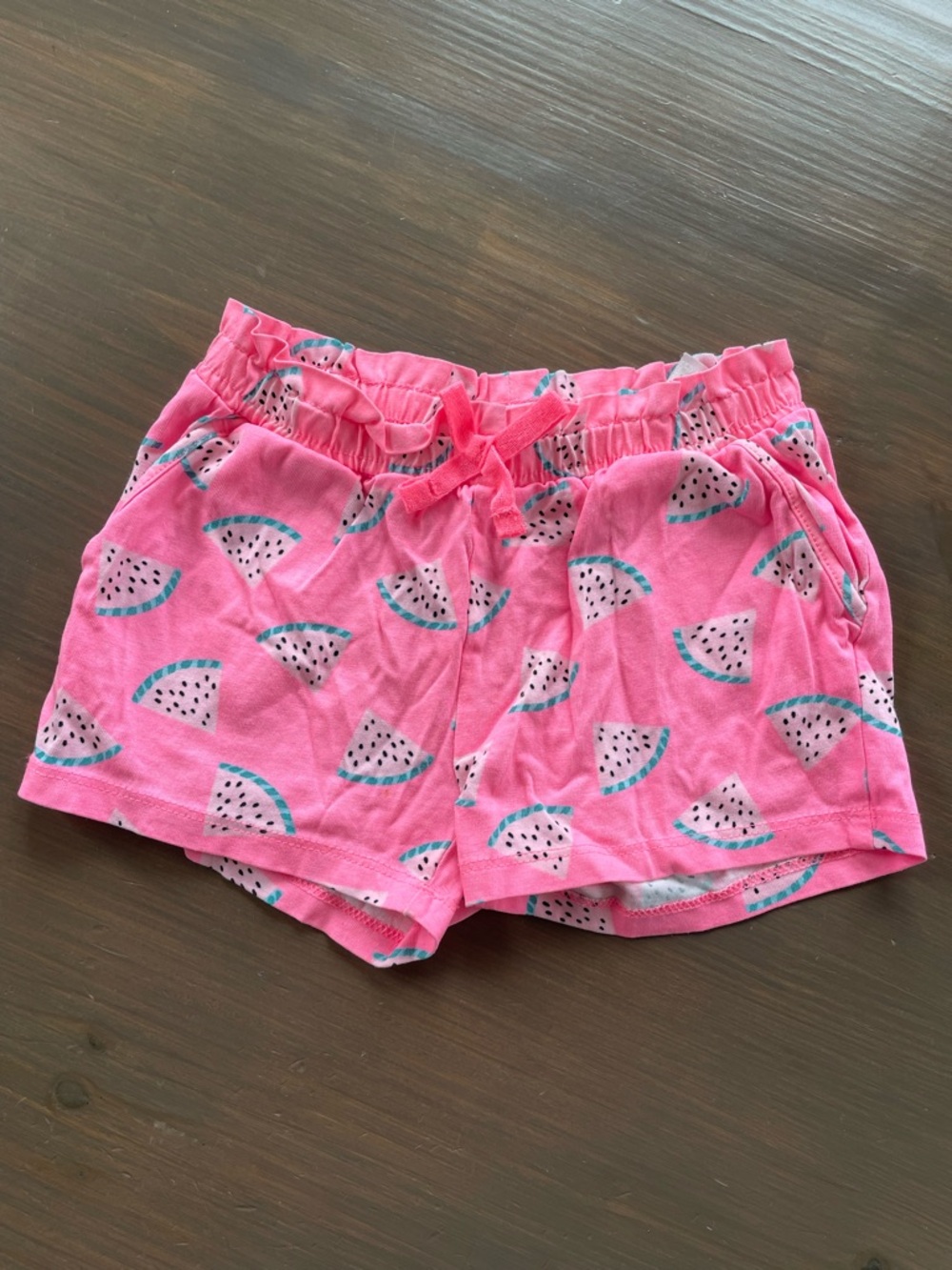 H&M Pink Watermelon Print Cotton Knit Soft Summer Shorts Size 1.5-2Y